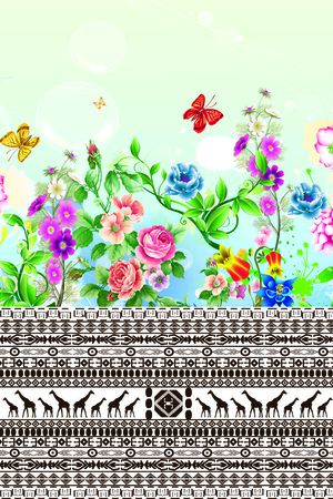 花卉印花华亿平台图片