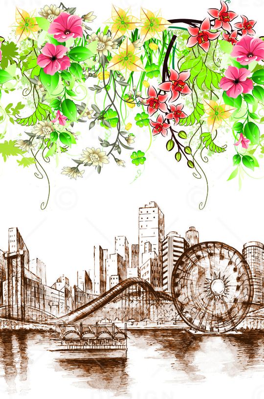 花卉印花华亿平台图片