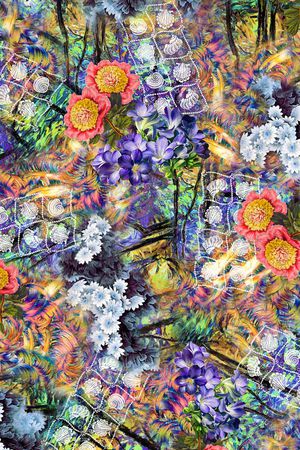 花卉印花华亿平台图片