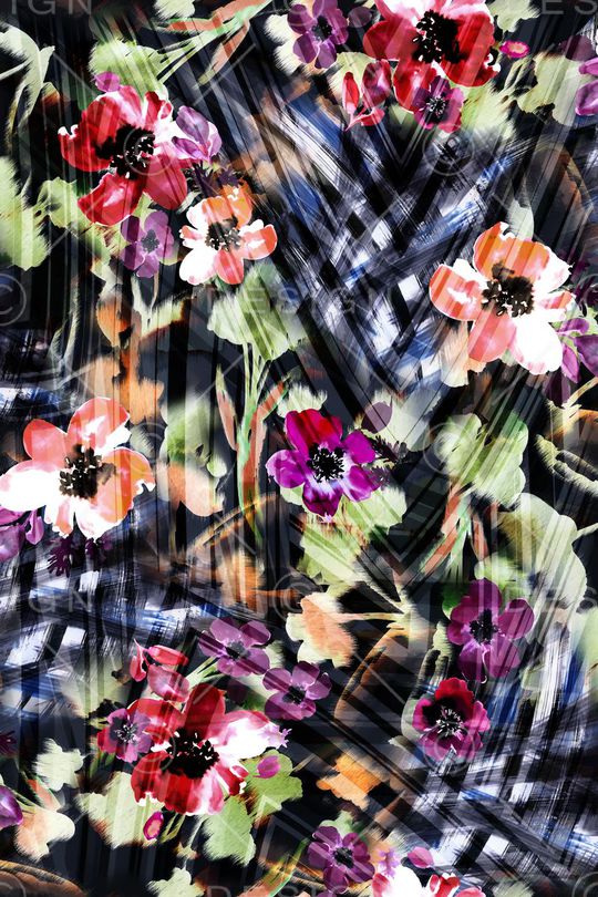 花卉印花华亿平台图片