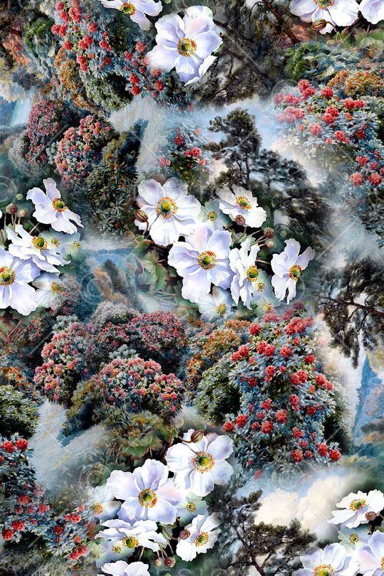 花卉印花华亿平台图片