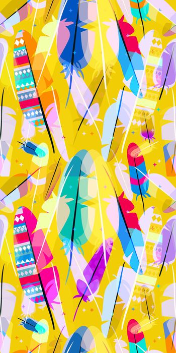 366525-几何民族风羽毛1