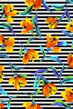 花卉印花华亿平台图片