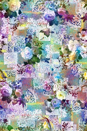 花卉印花华亿平台图片