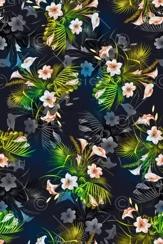 花卉印花华亿平台图片