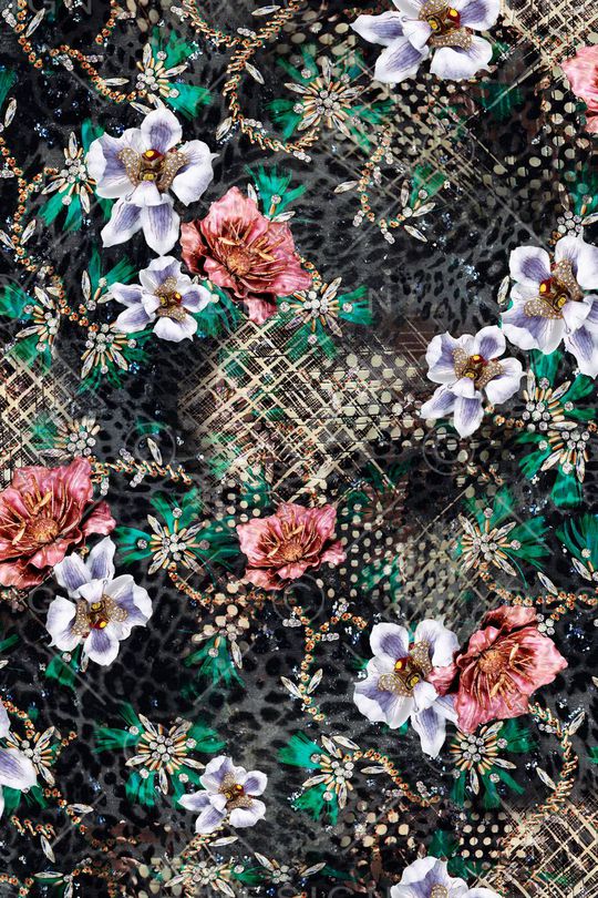 花卉印花华亿平台图片