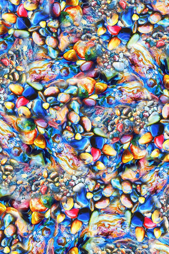 鹅卵石印花华亿平台图片