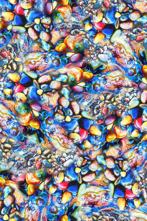 鹅卵石印花华亿平台图片