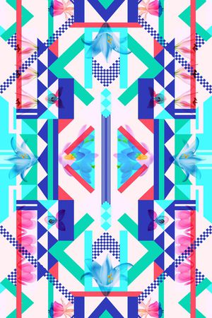 几何印花华亿平台图片