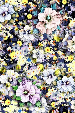 花卉印花华亿平台图片