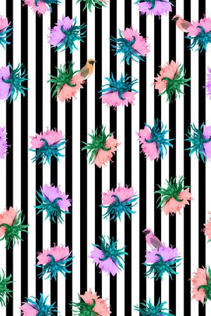 竖条纹印花华亿平台图片