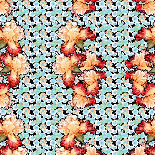 花卉印花华亿平台图片