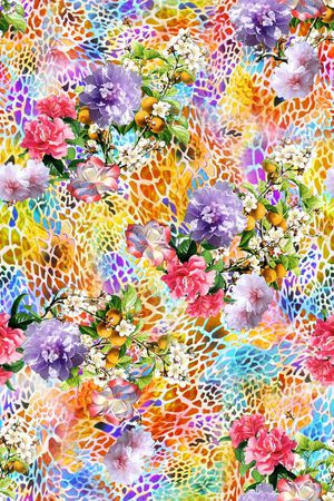 花卉印花华亿平台图片