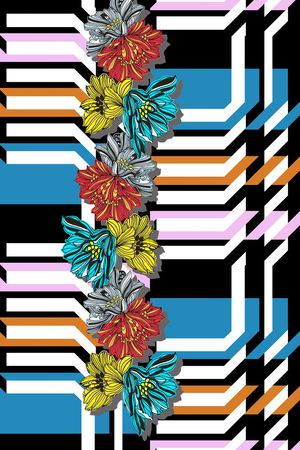 花卉印花华亿平台图片