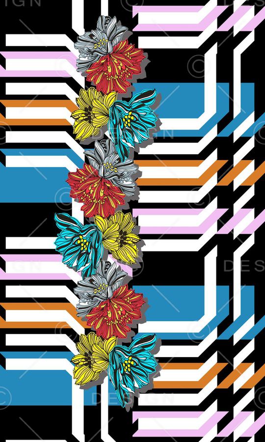 花卉印花华亿平台图片