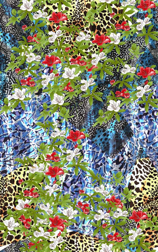 花卉印花华亿平台图片