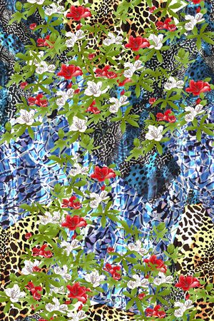 花卉印花华亿平台图片