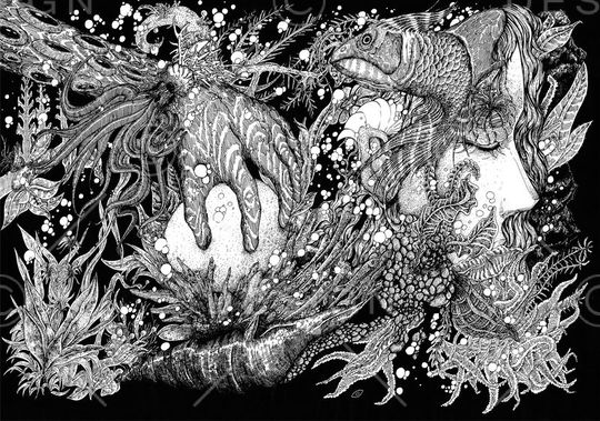 钢笔画印花华亿平台图片