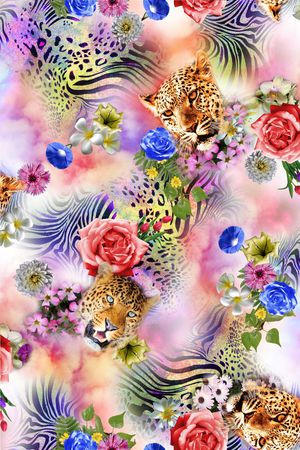 花卉印花华亿平台图片