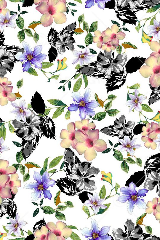 花卉印花华亿平台图片