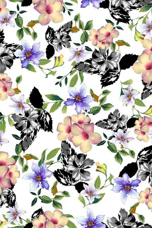 花卉印花华亿平台图片