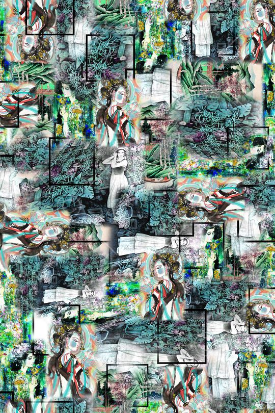 抽象印花华亿平台图片