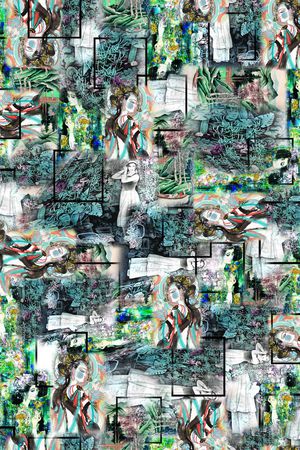 抽象印花华亿平台图片