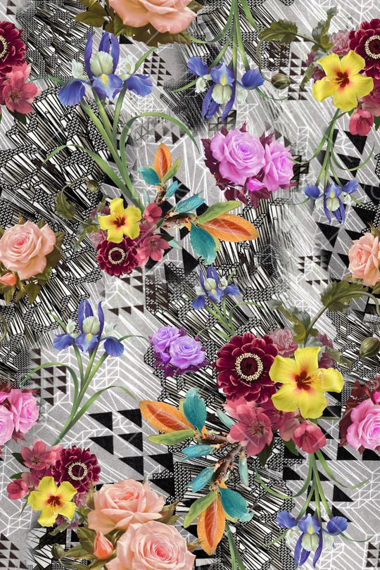 几何印花华亿平台图片