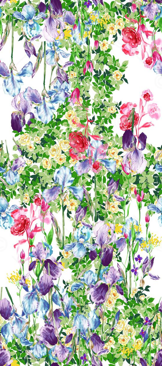 手绘油画印花华亿平台图片