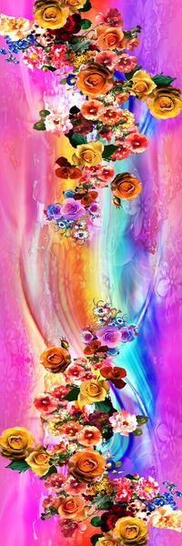 花卉印花华亿平台图片