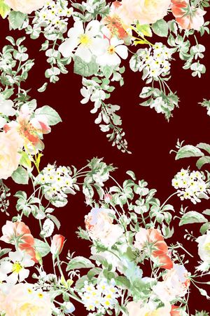 花卉印花华亿平台图片