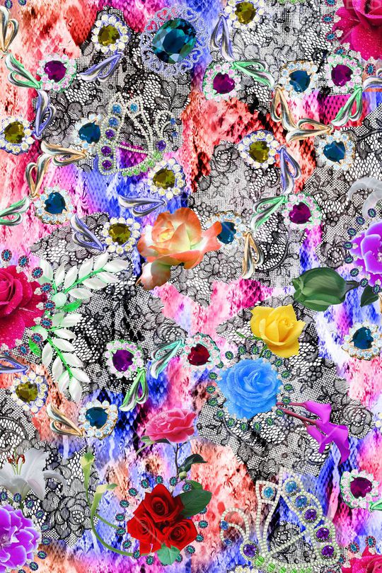 蕾丝印花华亿平台图片