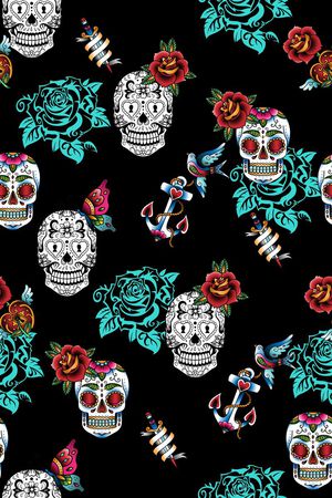 骷髅印花华亿平台图片