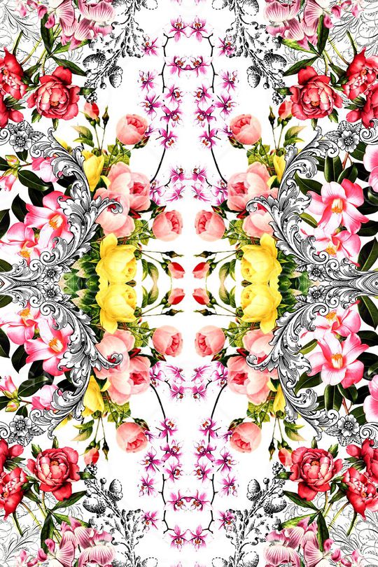 定位花卉印花华亿平台图片