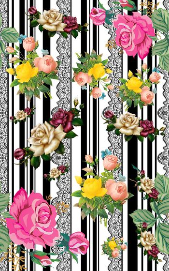 368583-蕾丝几何条纹花卉组合-北-14