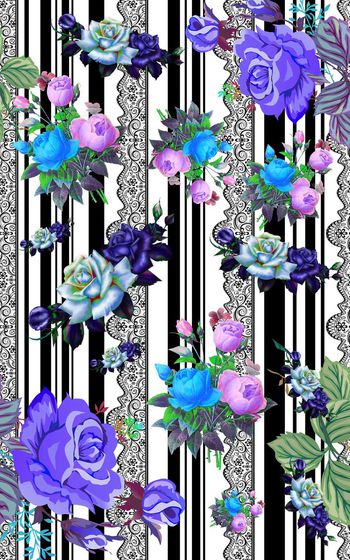 368584-蕾丝几何条纹花卉组合-北-14-1