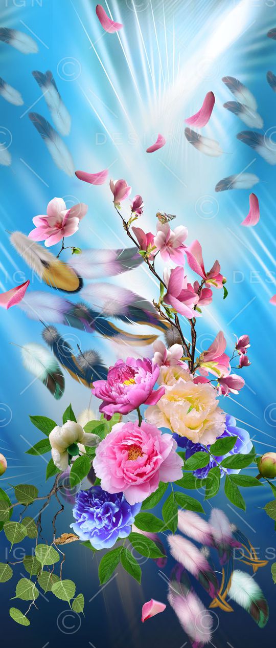 花卉印花华亿平台图片