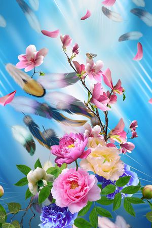 花卉印花华亿平台图片