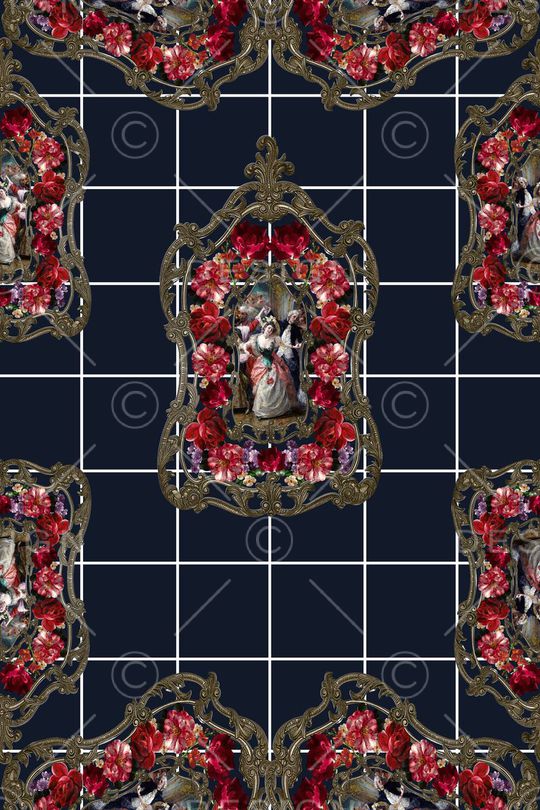 欧式印花华亿平台图片