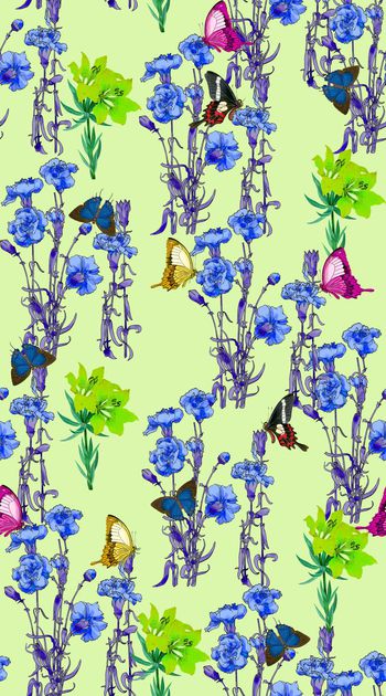 368647-田园风古朴手绘花卉植物蝴蝶2