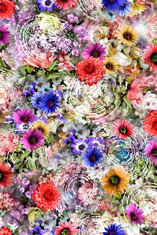 花卉印花华亿平台图片