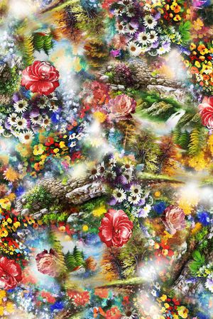 山水印花华亿平台图片