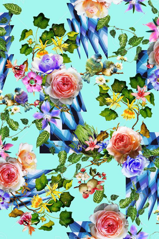 花卉印花华亿平台图片