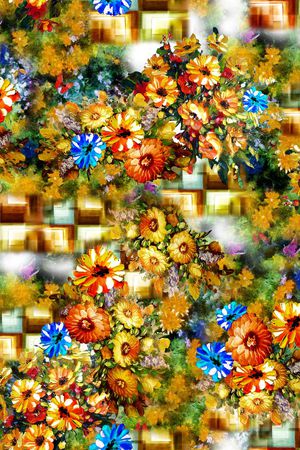 花卉印花华亿平台图片