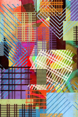 几何印花华亿平台图片