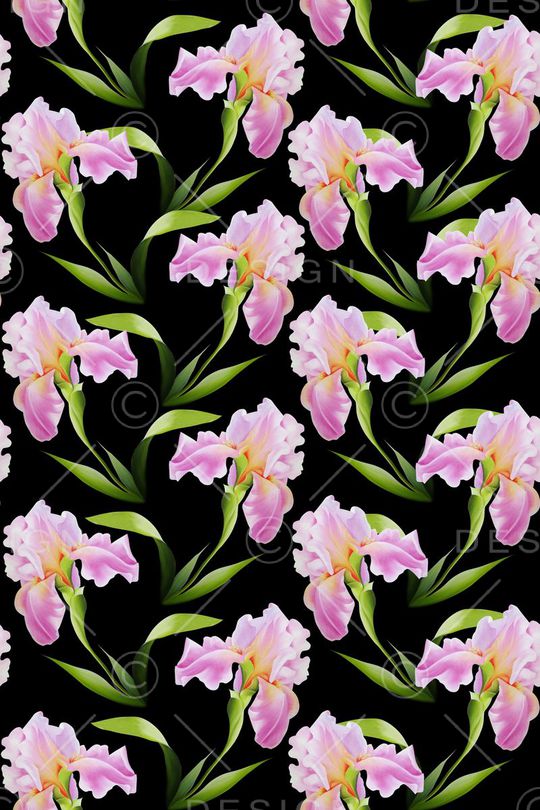 粉色兰花印花华亿平台图片