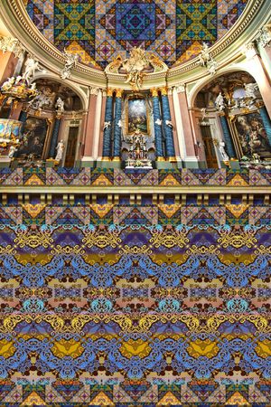 教堂印花华亿平台图片