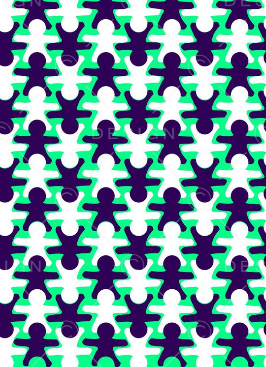 几何图案印花华亿平台图片