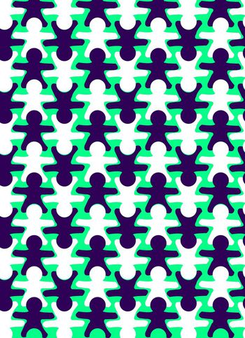 368938-复古抽象人形几何图案-1