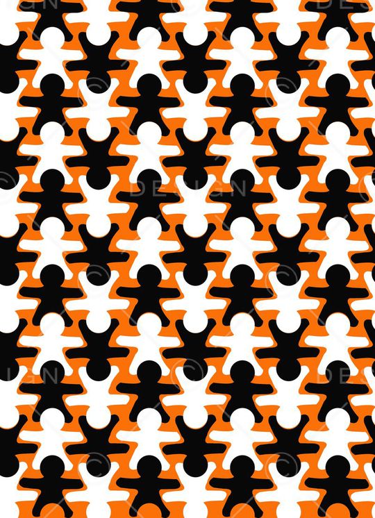 几何图案印花华亿平台图片